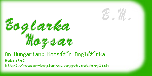 boglarka mozsar business card